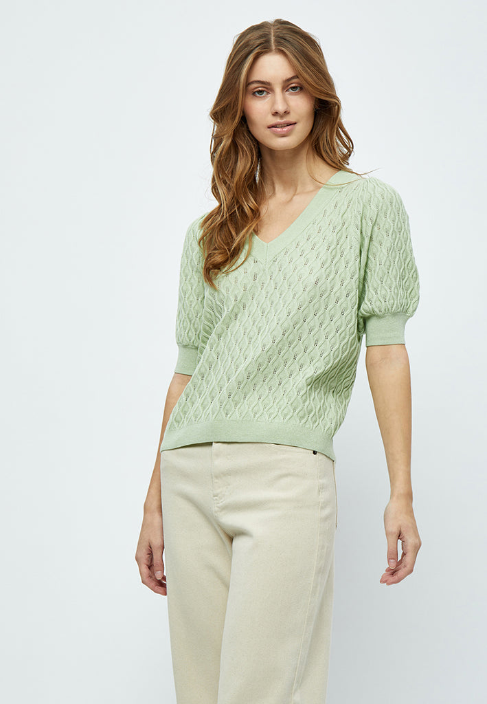 Peppercorn PCRosalia Strik T-Shirt T-Shirt 3254 Green Mint