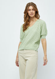 Peppercorn PCRosalia Strik T-Shirt T-Shirt 3254 Green Mint