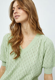 Peppercorn PCRosalia Strik T-Shirt T-Shirt 3254 Green Mint