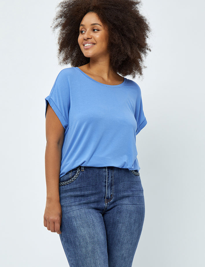 Peppercorn Rosalinda Malucca T-shirt Curve T-Shirt 2993 Marina Blue