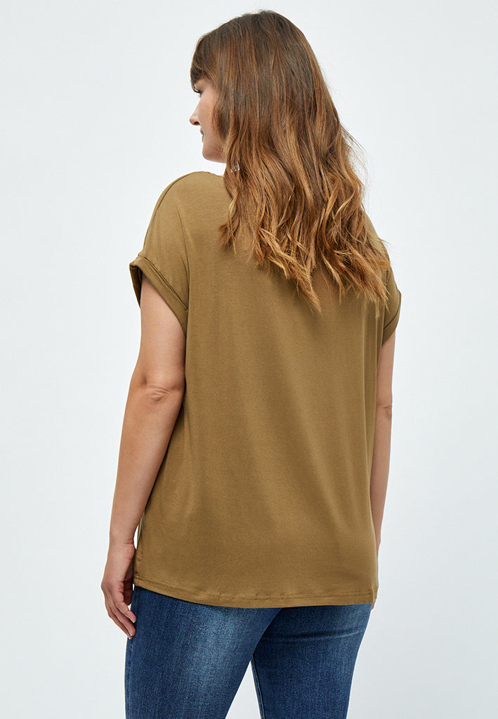 Peppercorn Rosalinda Malucca T-shirt Curve T-Shirt 5944 Ermine Brown