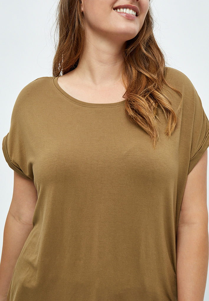 Peppercorn Rosalinda Malucca T-shirt Curve T-Shirt 5944 Ermine Brown