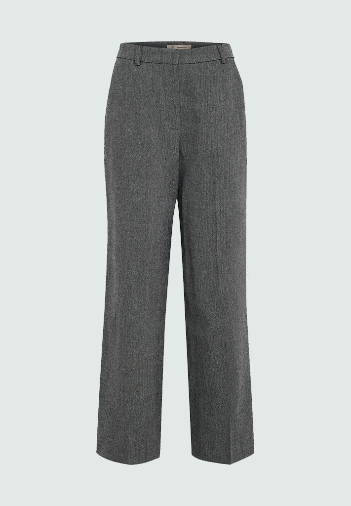 Peppercorn Roseline High Waisted Cropped Pant Bukser 2890 DARK GREY