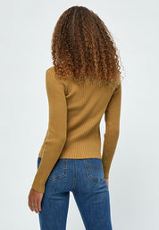 Peppercorn PCTana V Cardigan Cardigans 5019 Bone Brown