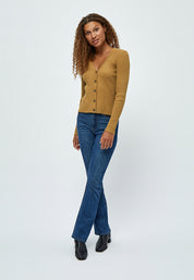 Peppercorn PCTana V Cardigan Cardigans 5019 Bone Brown