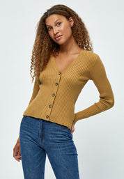 Peppercorn PCTana V Cardigan Cardigans 5019 Bone Brown
