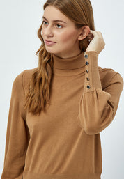 Peppercorn PCTana Rullekrave Pullover 5600 Tobacco Brown