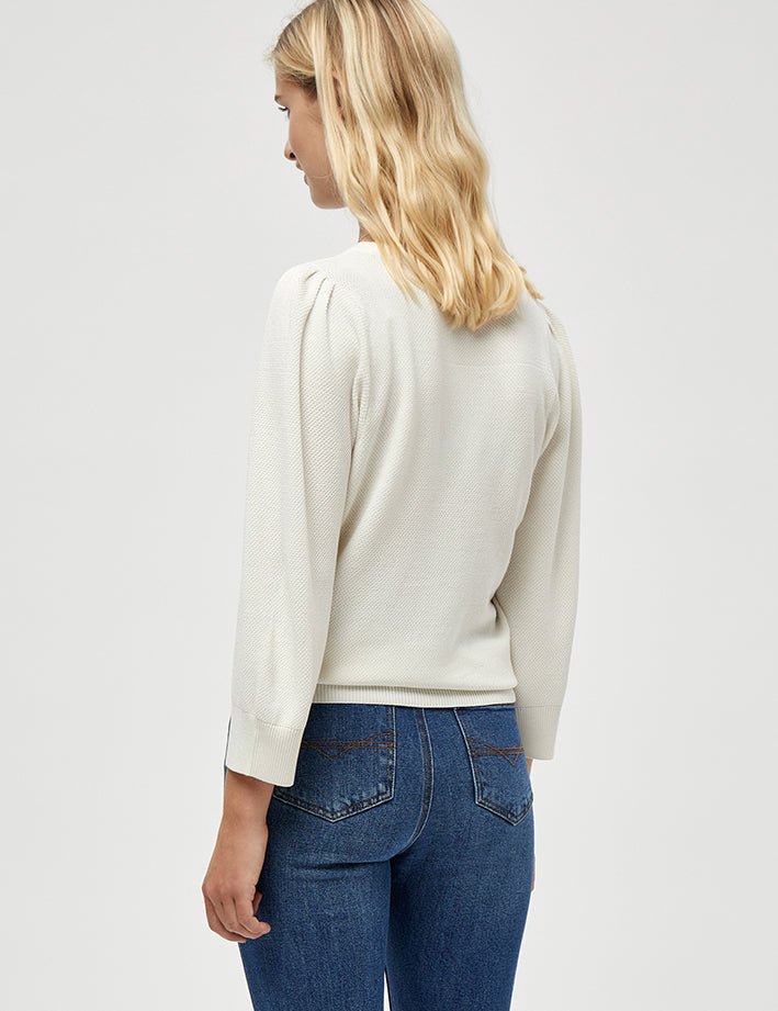 Peppercorn PCTana Strik Pullover Pullover 235 Cloud Dancer