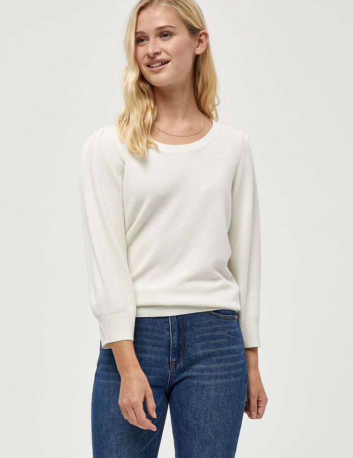 Peppercorn PCTana Strik Pullover Pullover 235 Cloud Dancer