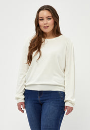 Peppercorn PCTana Strik Curve Pullover 235 Cloud Dancer