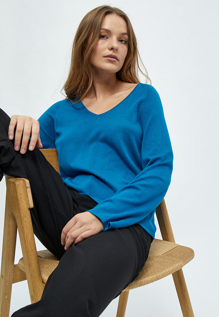 Peppercorn Tana Strik Pullover Pullover 1518 Imperial Blue