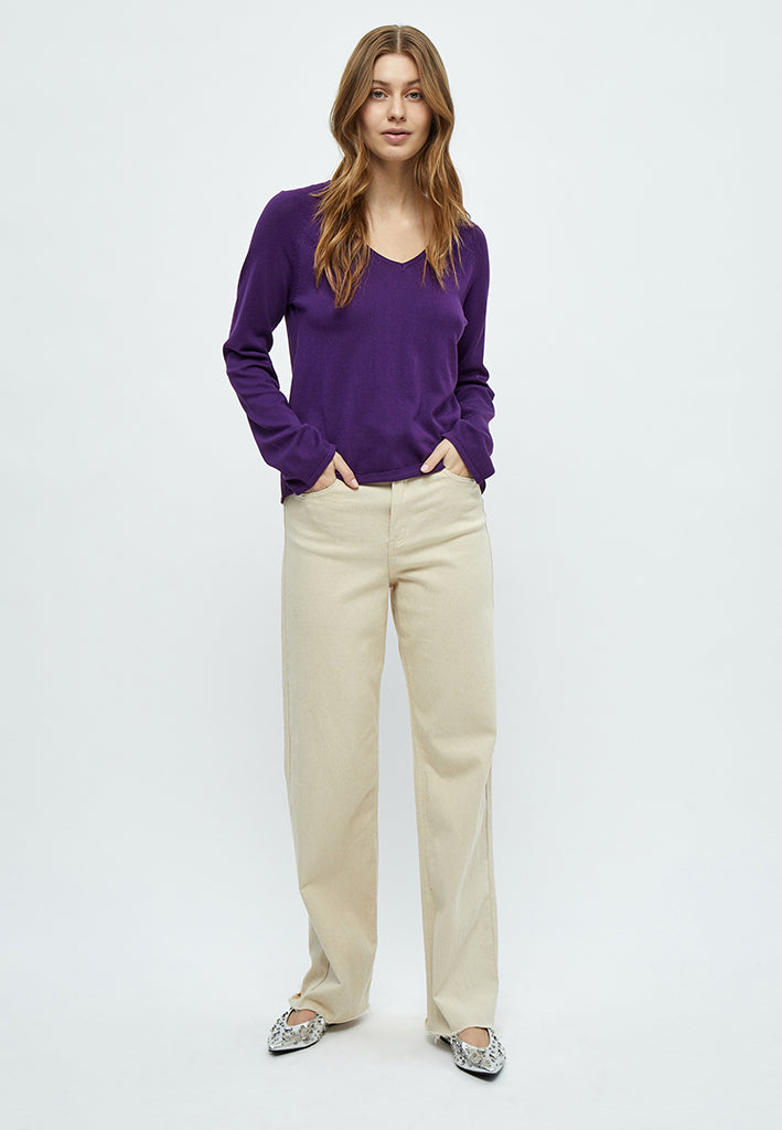 Peppercorn Tana Strik Pullover Pullover 1632 Imperial Purple