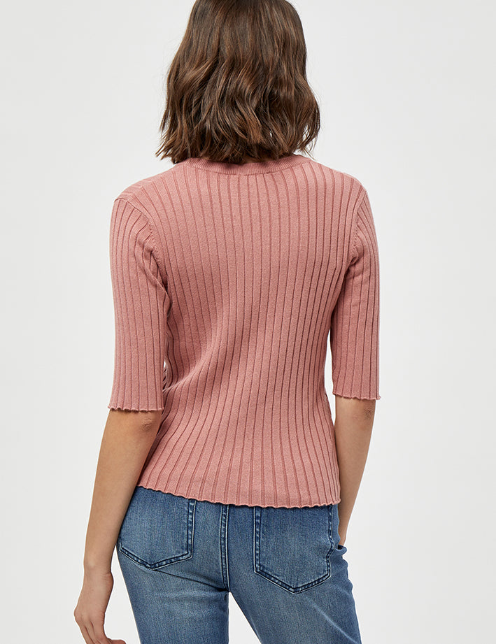 Peppercorn PCTana Rib Strik Pullover 4458 Ash Rose