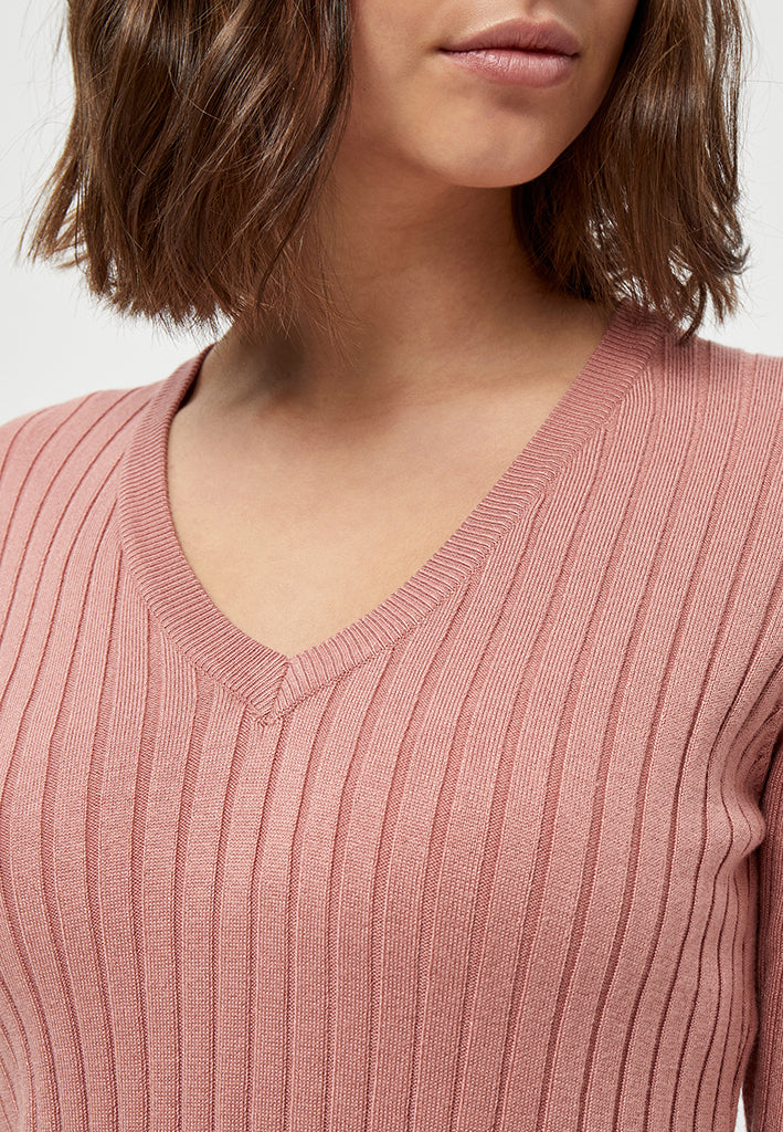 Peppercorn PCTana Rib Strik Pullover 4458 Ash Rose