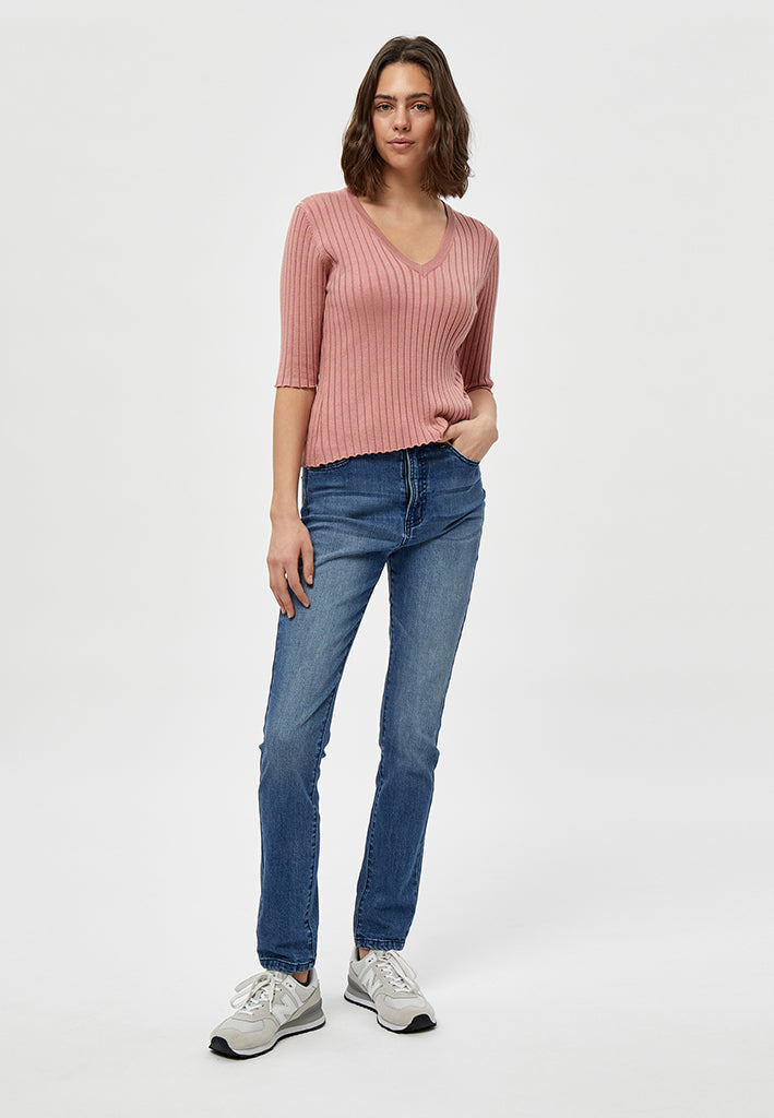 Peppercorn PCTana Rib Strik Pullover 4458 Ash Rose