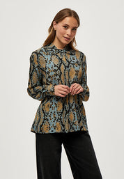 Minus Alyx skjorte Skjorter 9335P Misty Blue Snake Print