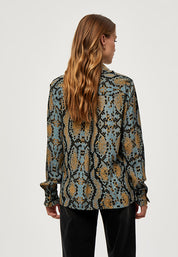 Minus Alyx skjorte Skjorter 9335P Misty Blue Snake Print