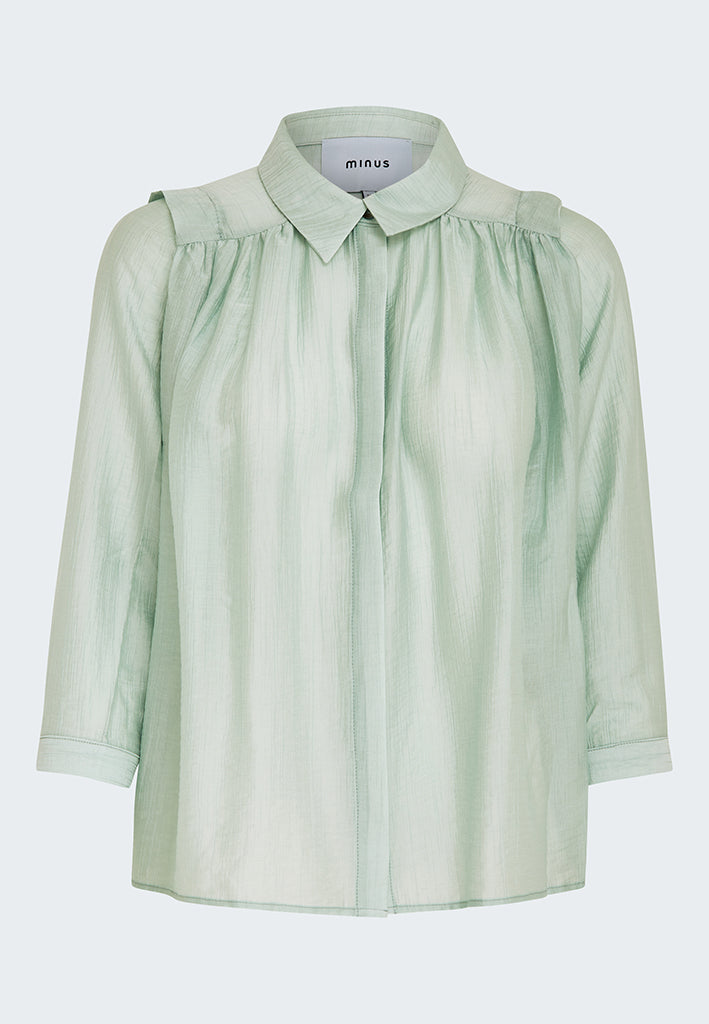 Minus Aneda Skjorte Skjorter 2304 Aqua Haze Blue