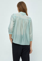 Minus Aneda Skjorte Skjorter 2304 Aqua Haze Blue