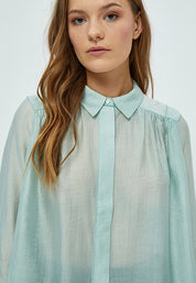 Minus Aneda Skjorte Skjorter 2304 Aqua Haze Blue