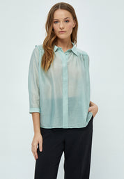 Minus Aneda Skjorte Skjorter 2304 Aqua Haze Blue
