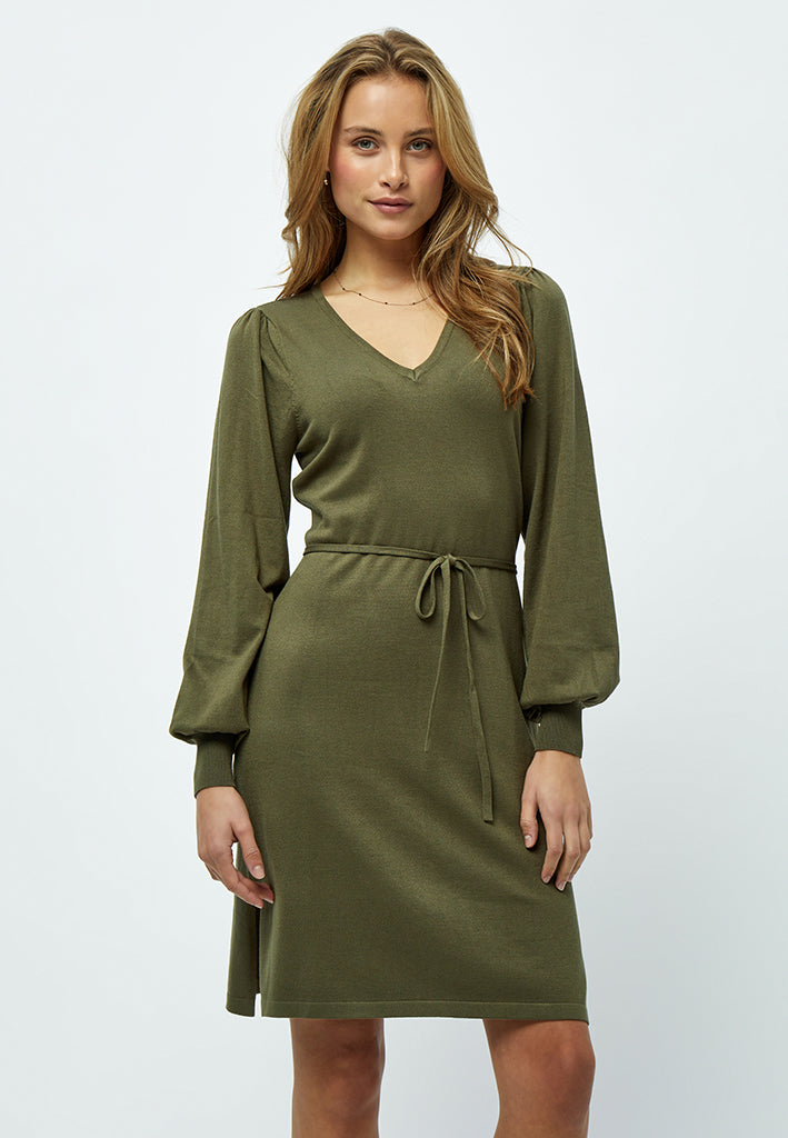 Minus Astrid Kort Strik Kjole Kjoler 3797 Ivy green