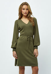 Minus Astrid Kort Strik Kjole Kjoler 3797 Ivy green