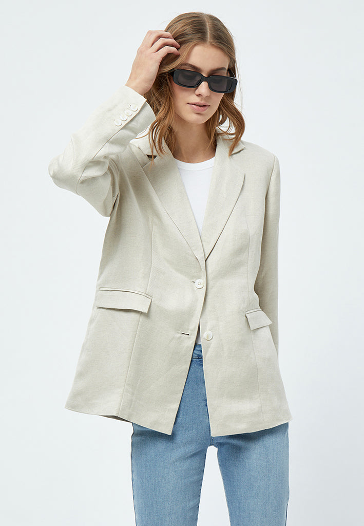 Minus Auguste Linen Blazer Blazer 353M Nomad Sand Melange