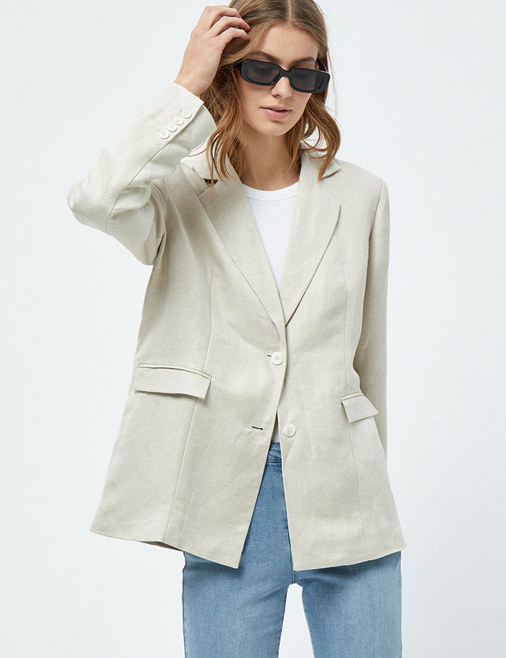 Minus Auguste Linen Blazer Blazer 353M Nomad Sand Melange