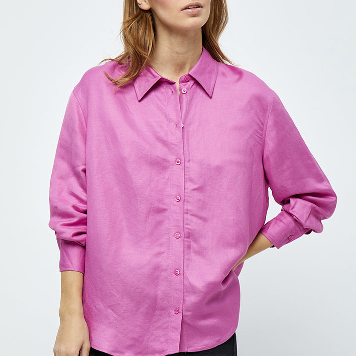 Minus Auguste Linen Skjorte Skjorter 7211 Super Pink