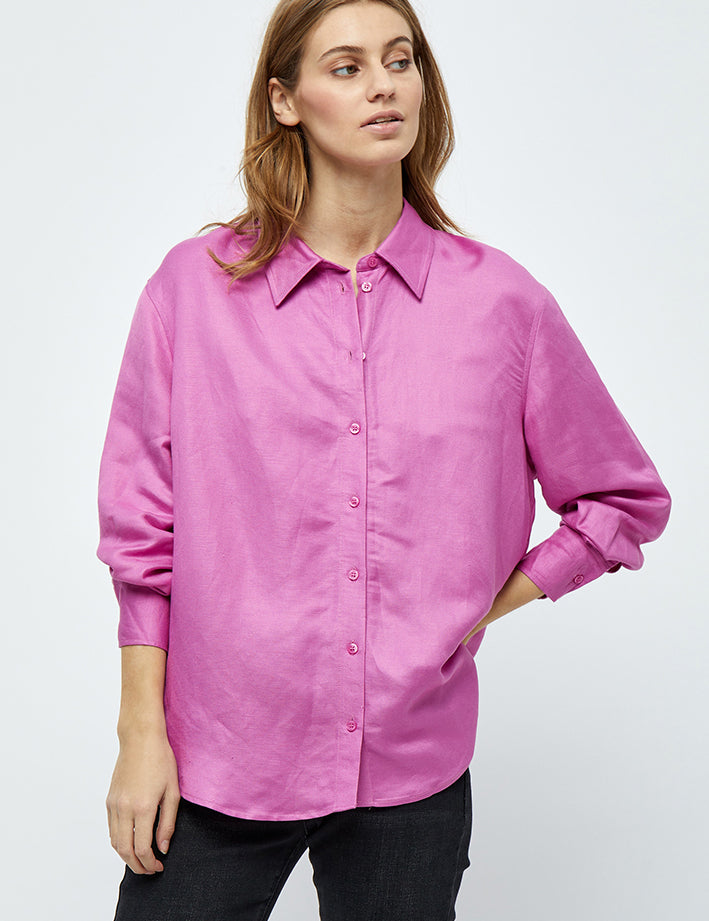 Minus Auguste Linen Skjorte Skjorter 7211 Super Pink