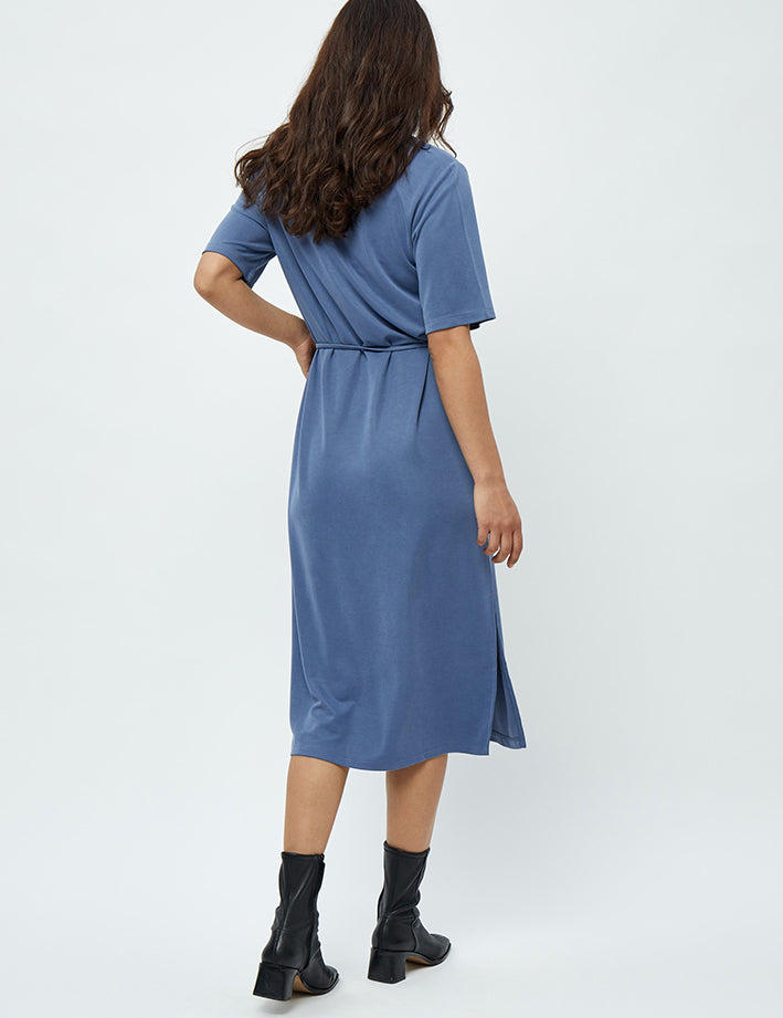 Minus Brinley Midi Kjole Kjoler 505 Denim Blue