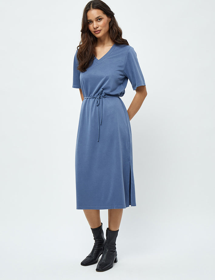 Minus Brinley Midi Kjole Kjoler 505 Denim Blue