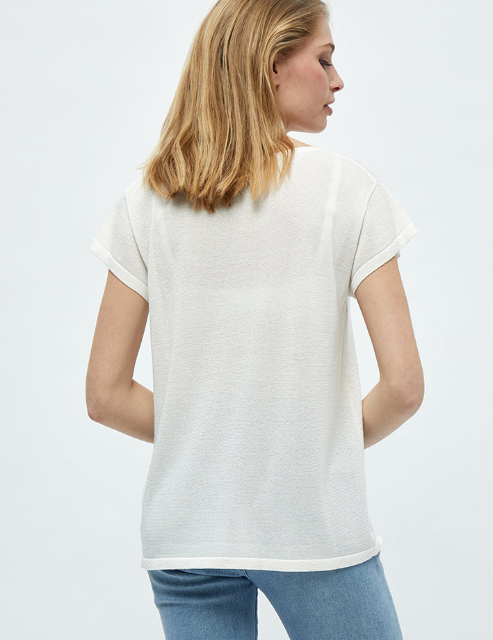 Minus MSCarlina Strik T-Shirt T-Shirt 209L Broken White Lurex