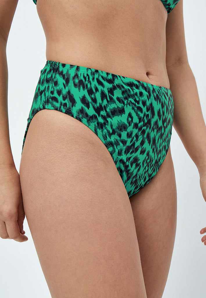 Hassy Mose falanks Darima Bikini Underdel - Green Leo Print – Minus.dk