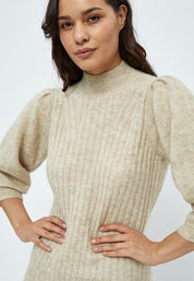 Minus Ditta Strikkjole Kjoler 174 Oyster Grey Melange