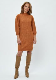 Minus Ditta Strikkjole Kjoler 3001 Desert Sand Melange