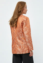 Minus Emmalia Blazer Blazer 6034P - Mandarin Orange Print