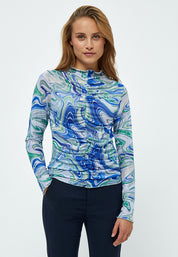 Minus Jamia Langærmet T-Shirt T-Shirt 3031P Lime Green Swirl PR