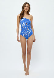 Minus Jasira badedragt Swimsuit 9428P Denim Blue Graphic Print