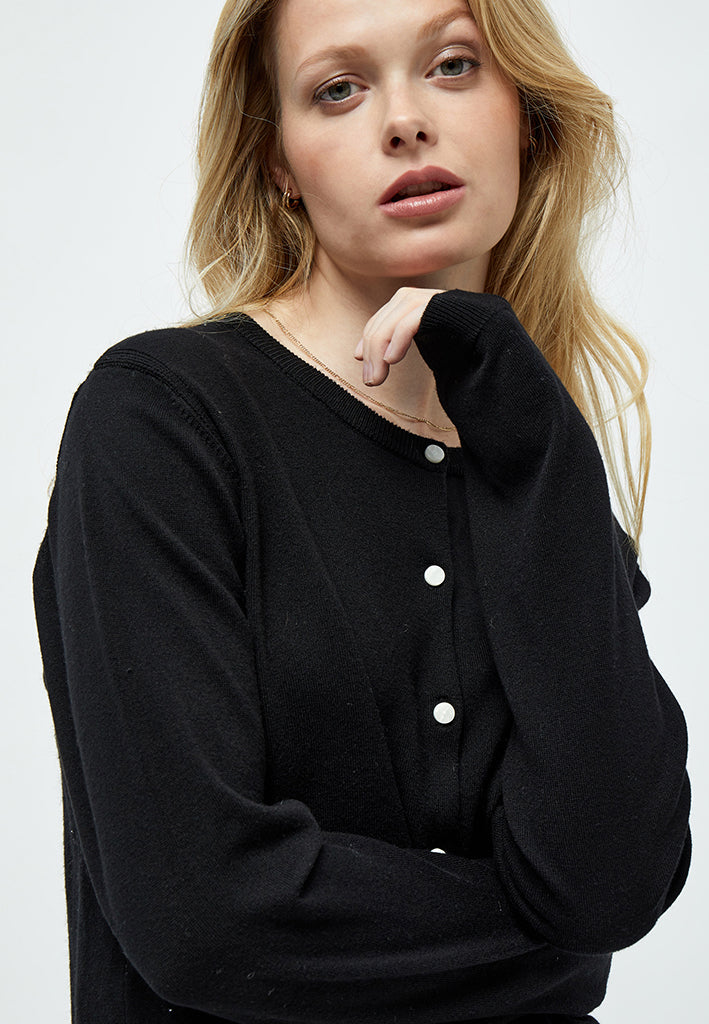 Minus Jennifer Strik Cardigan Cardigans Sort