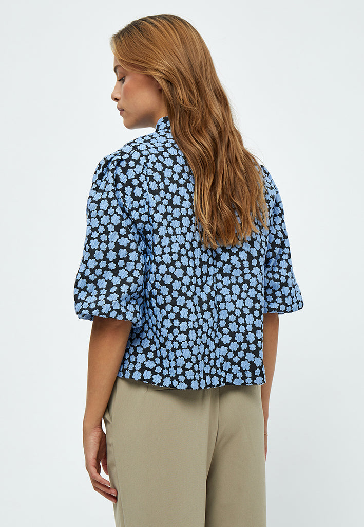 Minus Katrina Bluse Bluser 1048P Ice Blue Print