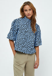 Minus Katrina Bluse Bluser 1048P Ice Blue Print