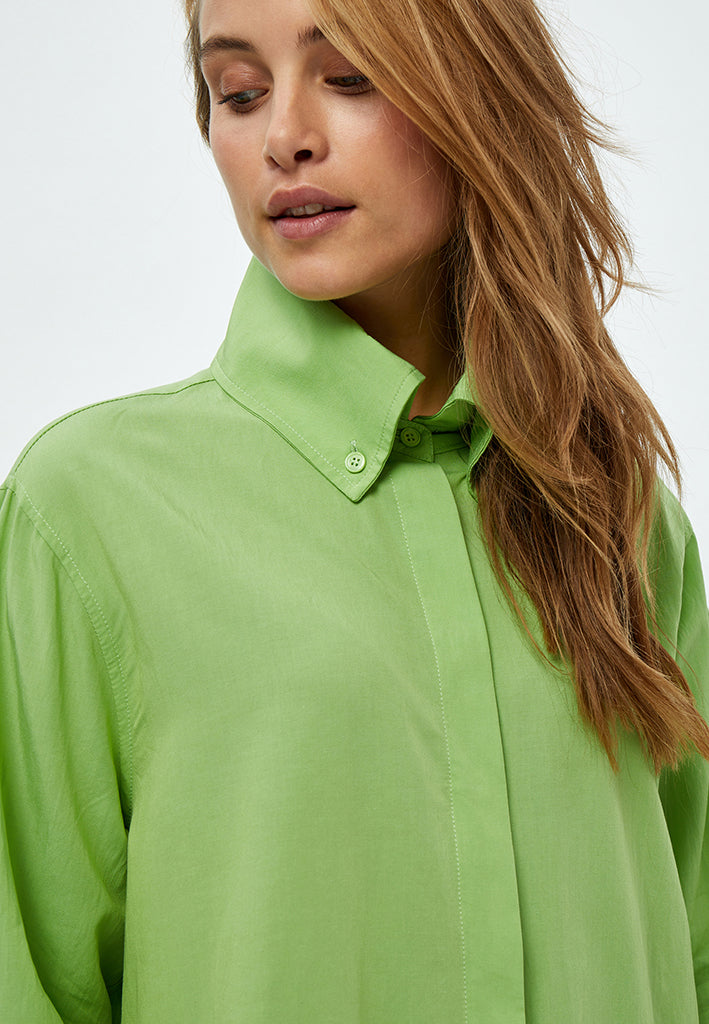 Minus Lamira Oversized Skjorte Skjorter 3031 Lime Green