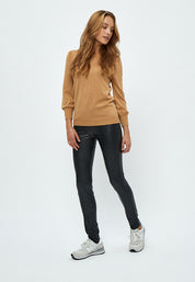 Minus Levy Pu Leggings Leggings Sort