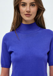 Minus MSLima Rullekrave Strik T-Shirt 5024 Royal Blue