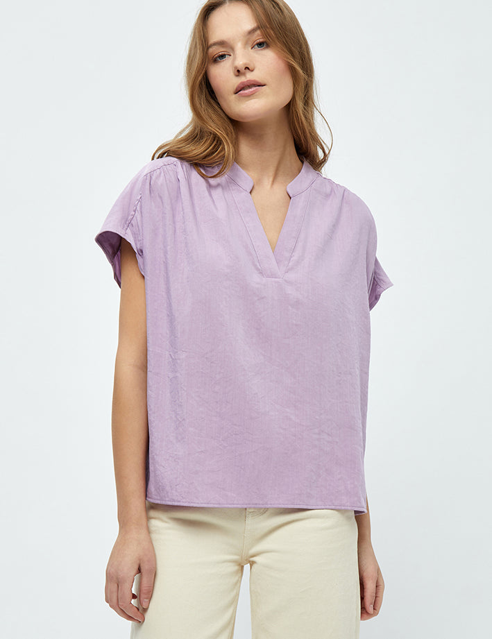 Minus Megara Bluse Bluser 7030 Lupine Purple