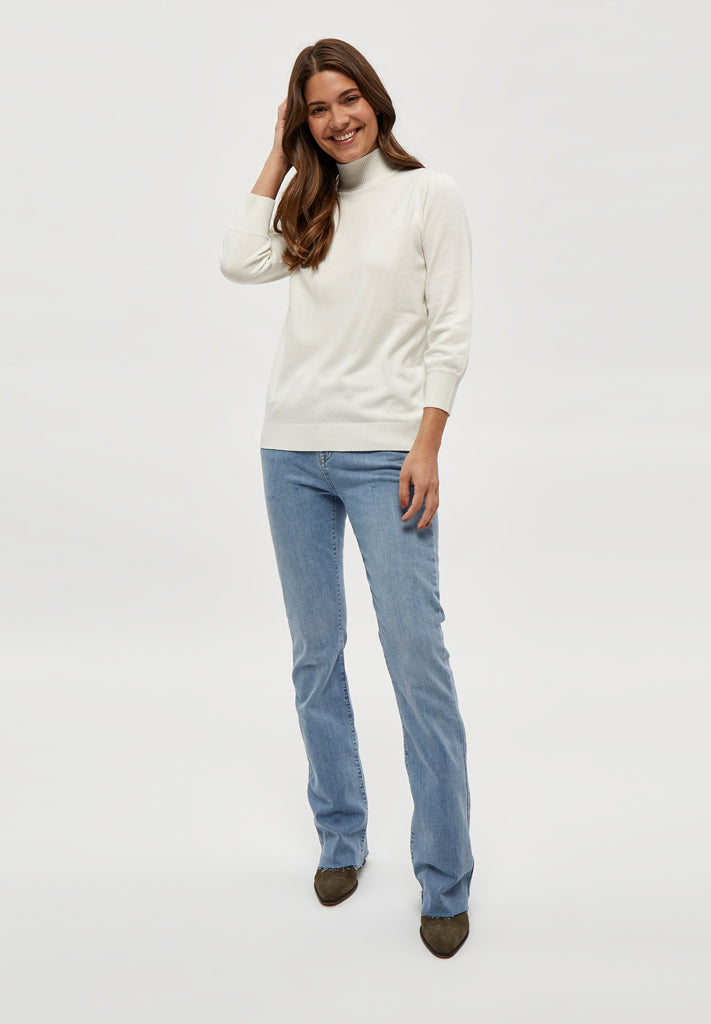 Minus MSMersin Rullekrave Strik Pullover 220 Broken White