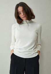 Minus MSMersin Rullekrave Strik Pullover 220 Broken White