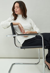 Minus MSMersin Rullekrave Strik Pullover 220 Broken White